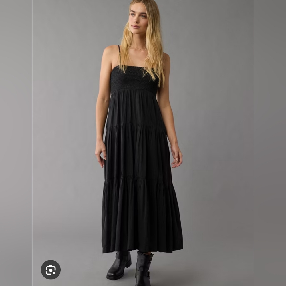 NWT AE smocked tiered babydoll midi dress